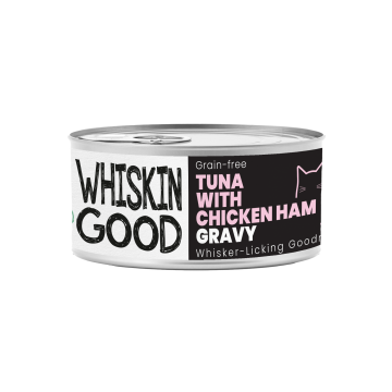 WhiskinGood Wet Food Tuna w/Chic Ham Gravy 70g (24 cans)